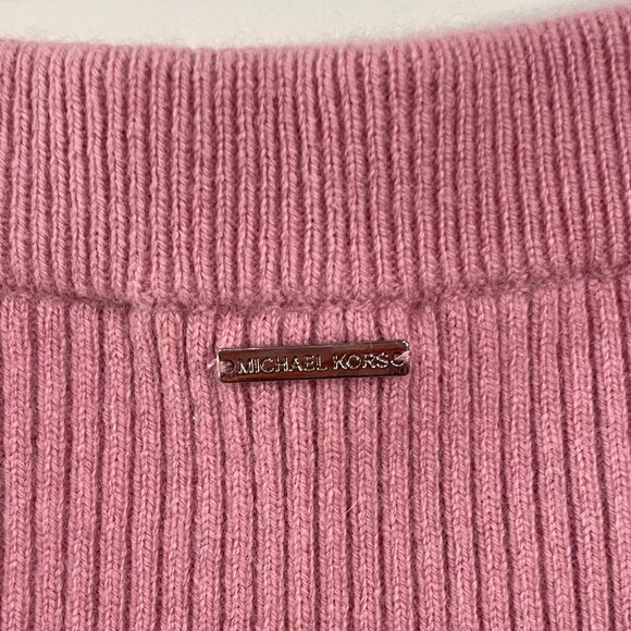 New MMK Wool Ribbed Knit Pencil Skirt Pink Medium $195 - Picture 4 of 7